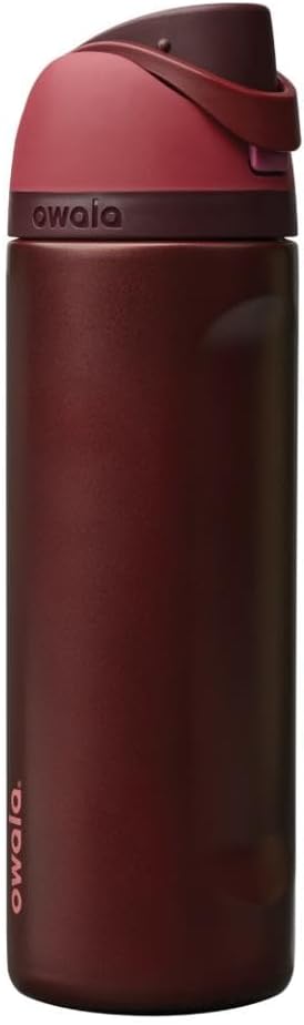 Owala FreeSip Stainless Steel Water Bottle 24 oz Black Cherry Owala FreeSip Stainless Steel Water Bottle 24 oz Black Cherry product image