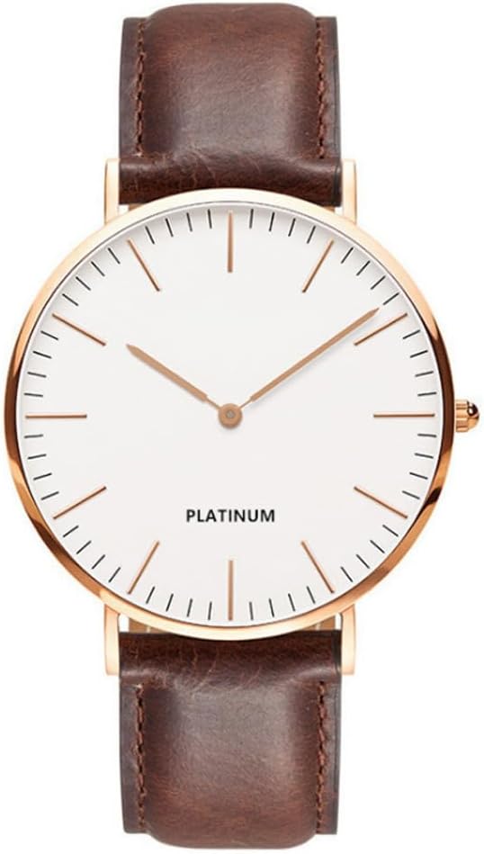 LsvtrUS Men's Ultra Slim Watch, Brown, QCV046 product image