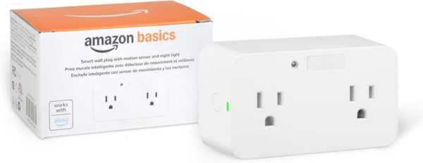 Amazon Basics Dual Smart Plug with Motion Sensor and Night Light Amazon Basics Dual Smart Plug with Motion Sensor and Night Light product image