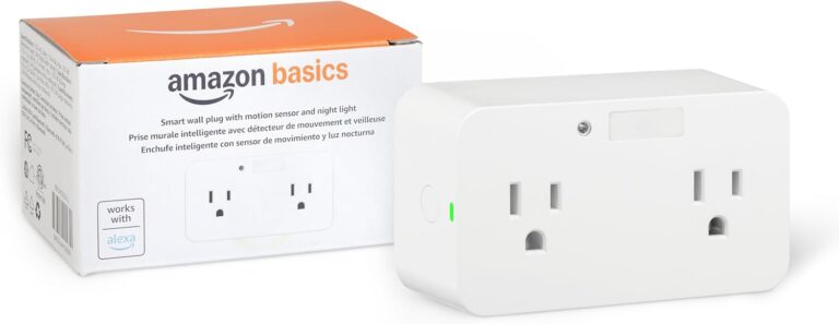 Amazon Basics Dual Smart Plug with Motion Sensor and Night Light product image