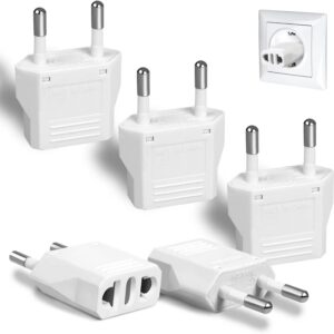 Romeda 6-Pack US-to-Europe Type C Plug Adapter product image