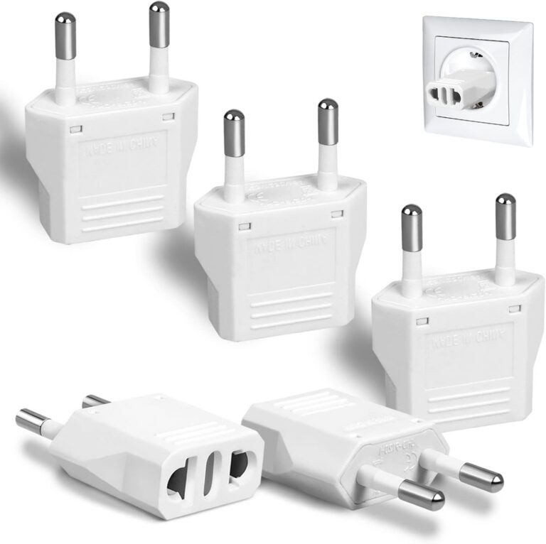 Romeda 6-Pack US-to-Europe Type C Plug Adapter product image