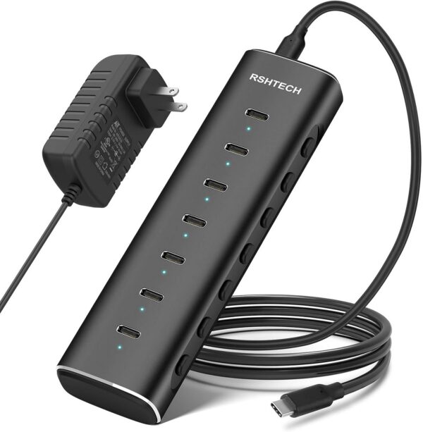 RSHTECH RSH-H7C 7-Port Powered USB-C 3.2 Hub product image