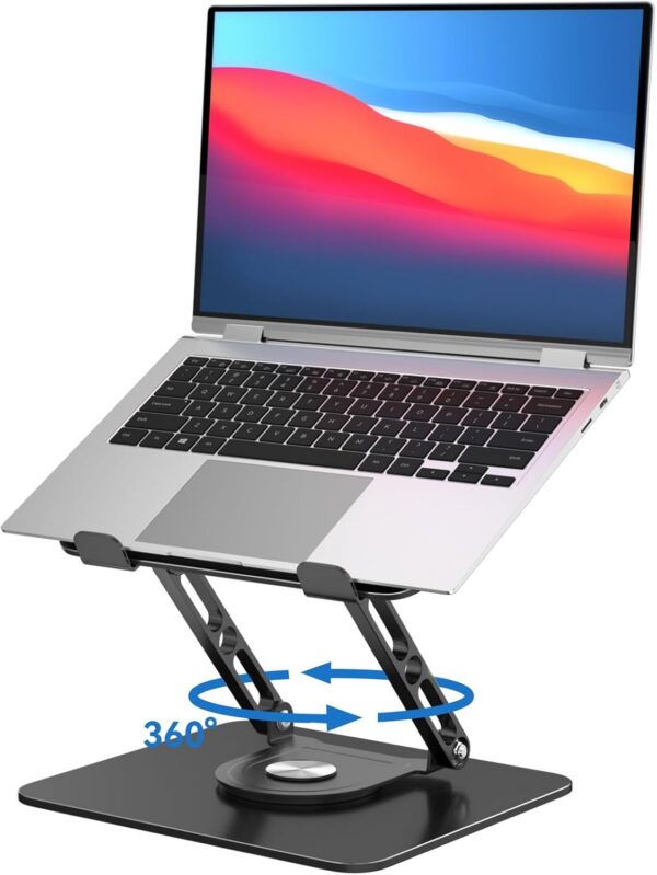 GleYo Adjustable Laptop Stand with 360-Degree Rotating Base GleYo Adjustable Laptop Stand with 360-Degree Rotating Base product image