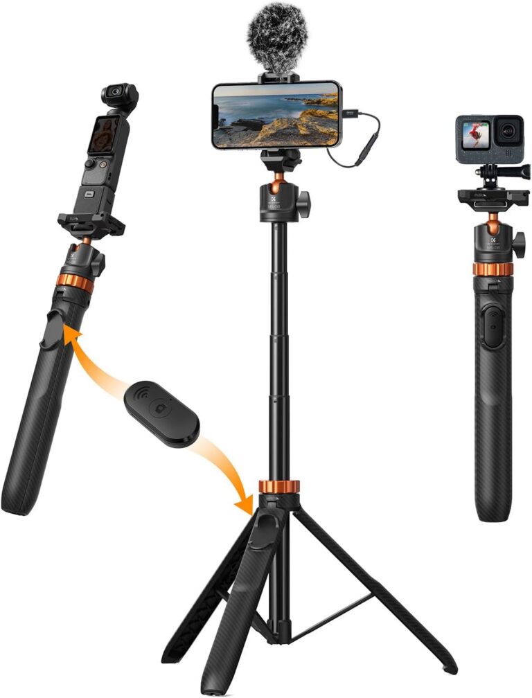 K&F CONCEPT MS08 62-Inch Phone Selfie Stick Tripod product image
