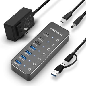 RSHTECH RSH-ST07C 7-Port Powered USB Hub product image