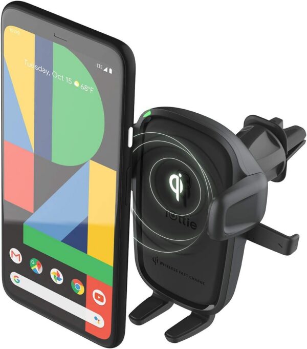 iOttie Easy One Touch Wireless 2 Qi Charging CD Slot + Air Vent Combo Phone Mount product image