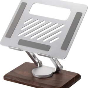 muso wood Laptop Stand for Desk with 360 Rotating Walnut Base product image
