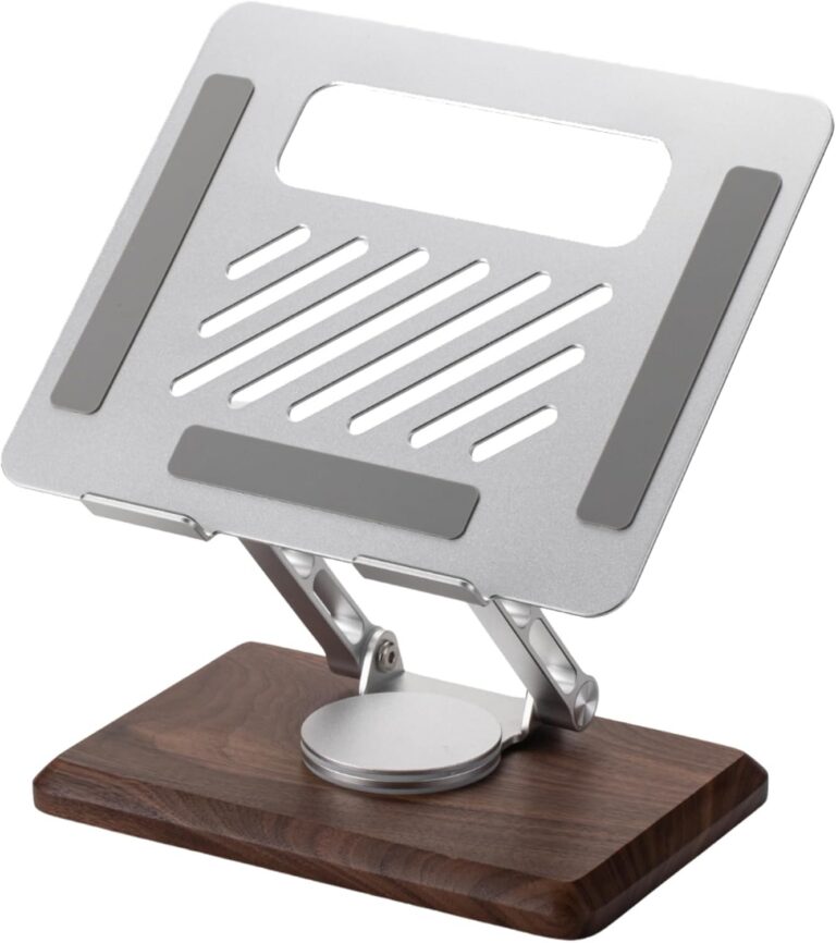 muso wood Laptop Stand for Desk with 360 Rotating Walnut Base product image