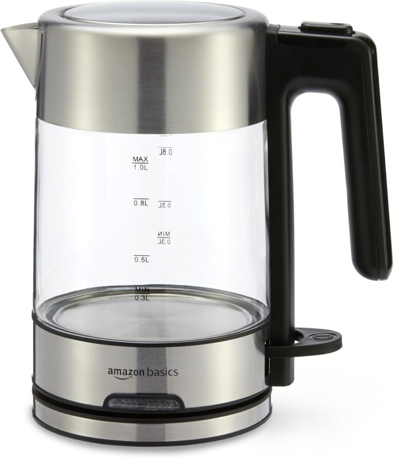 Amazon Basics Electric Kettle with Glass Carafe, 1 Liter product image