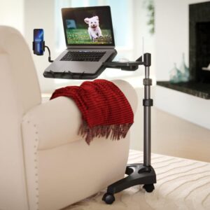 LEVO G2 V16 Rolling Laptop Stand with Mouse Tray and Phone Holder product image