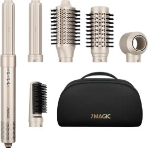 7MAGIC 6-in-1 Hair Dryer Brush, Hot Air Styler with Auto-Wrap Curlers product image