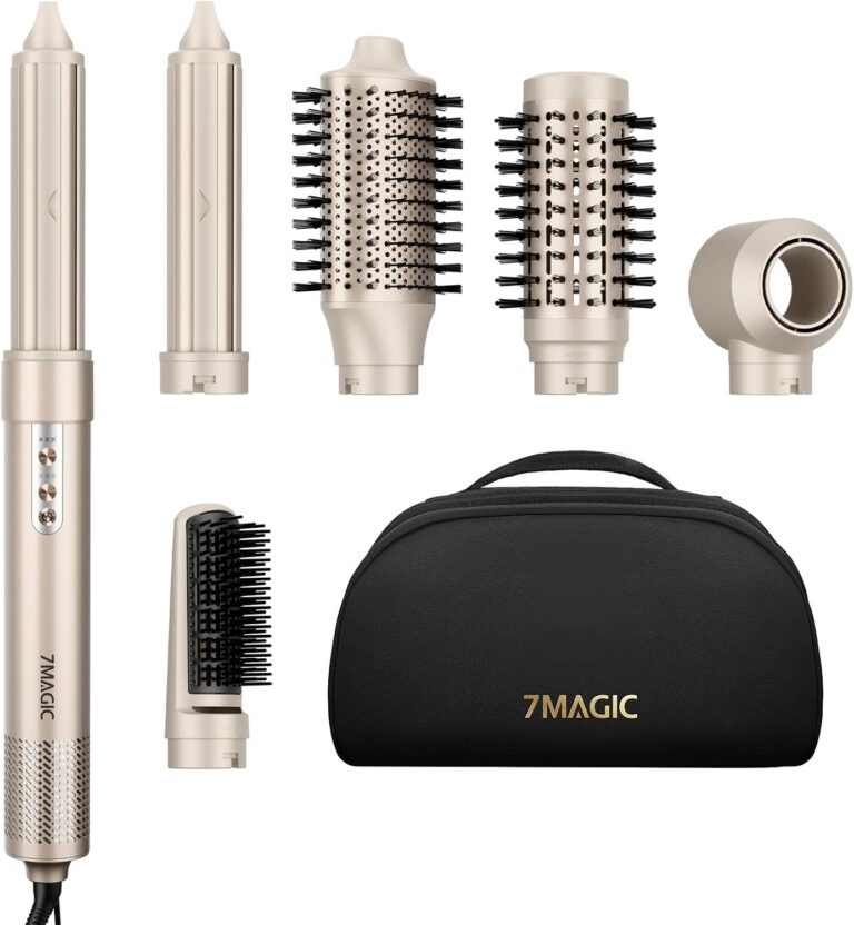 7MAGIC 6-in-1 Hair Dryer Brush, Hot Air Styler with Auto-Wrap Curlers product image