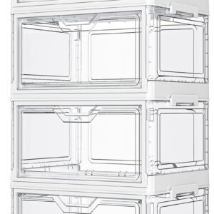 Kmiectse Clear Storage Bins with Lids, 4-Tier 23-Quart Set product image
