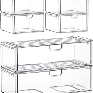 caktraie 6-Pack Acrylic Stackable Storage Drawers product image