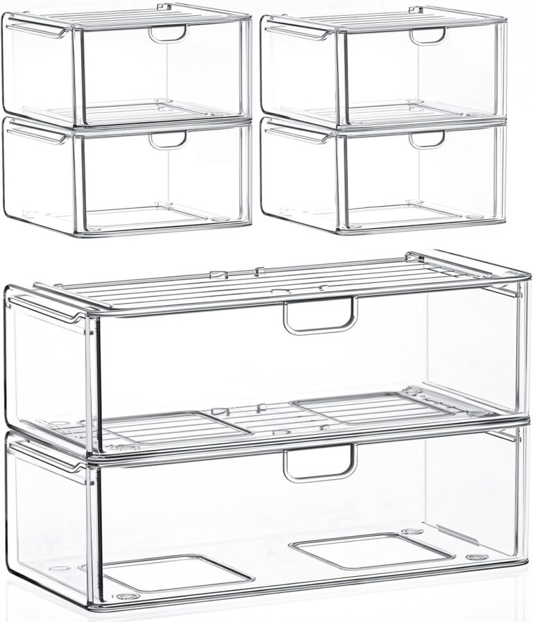 caktraie 6-Pack Acrylic Stackable Storage Drawers product image