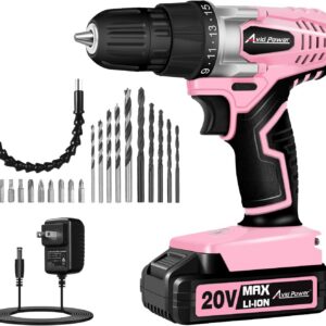 AVID POWER 20V Cordless Drill Set, Pink product image