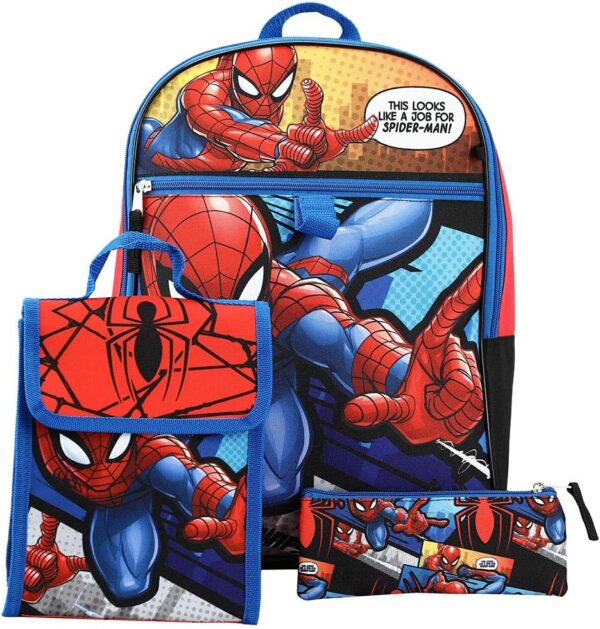 Bioworld Kids Spider-Man 6-Piece Backpack Set product image
