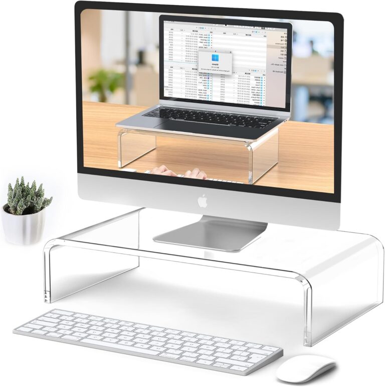 Beimu Acrylic Monitor Stand Riser, Clear, 12.5 x 7.5 x 4 in product image