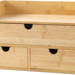 Bamboo Desk Organizer with Drawers Bamboo Desk Organizer with Drawers product image