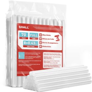 SHALL Full Size Hot Glue Sticks, 0.43 x 8 in, 70-Pack product image