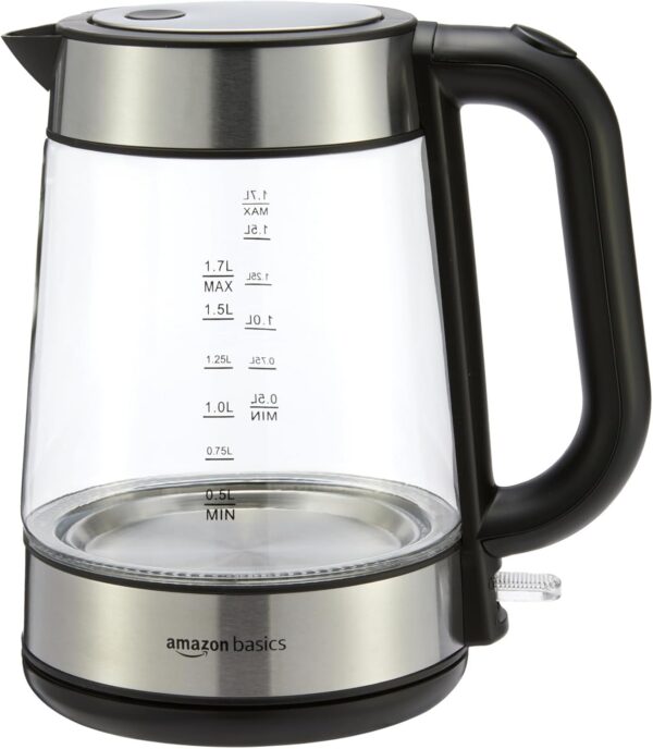 Amazon Basics Electric Kettle with Glass Carafe product image