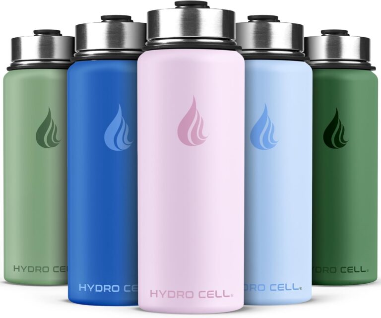 HYDRO CELL Stainless Steel Insulated Water Bottle with Straw, Pink, 18 oz product image