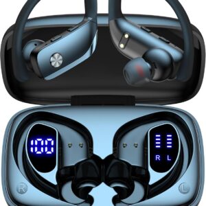 bmani Wireless Earbuds with Over-Ear Hooks and LED Display Case product image