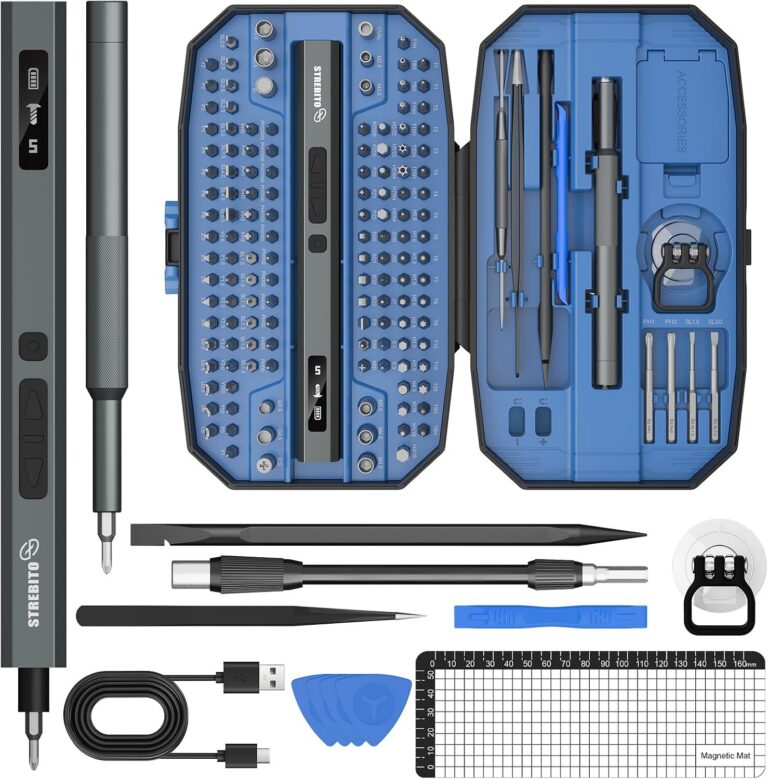 STREBITO Mini Electric Screwdriver Set 155-in-1 product image