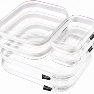 YQBRAO Clear Hard Shell Zipper Cases, 6-Pack product image