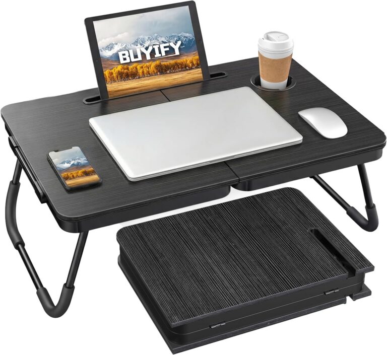 BUYIFY 23.4-Inch Foldable Lap Desk Bed Table product image