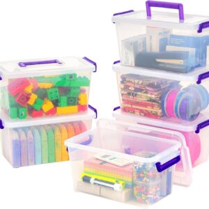 IRIS USA 5 Qt. Storage Bins with Lids, Clear (6-Pack) product image