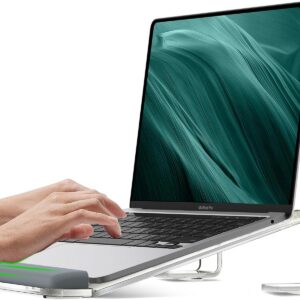 JCZT Clear Acrylic Laptop Stand for Desk with Wrist Rest product image