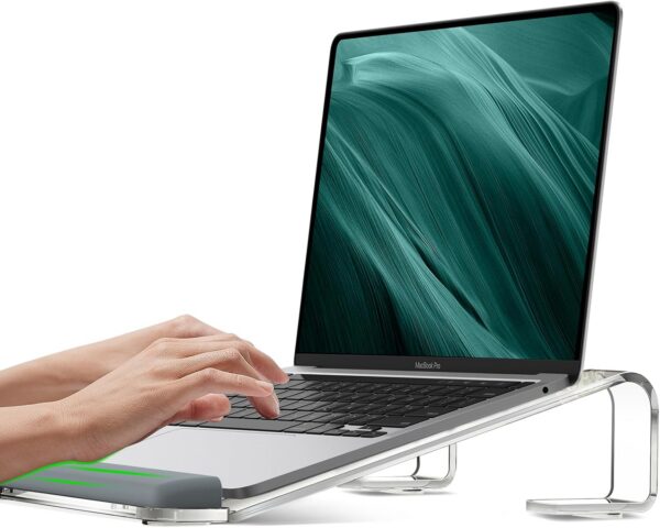 JCZT Clear Acrylic Laptop Stand for Desk with Wrist Rest JCZT Clear Acrylic Laptop Stand for Desk with Wrist Rest product image