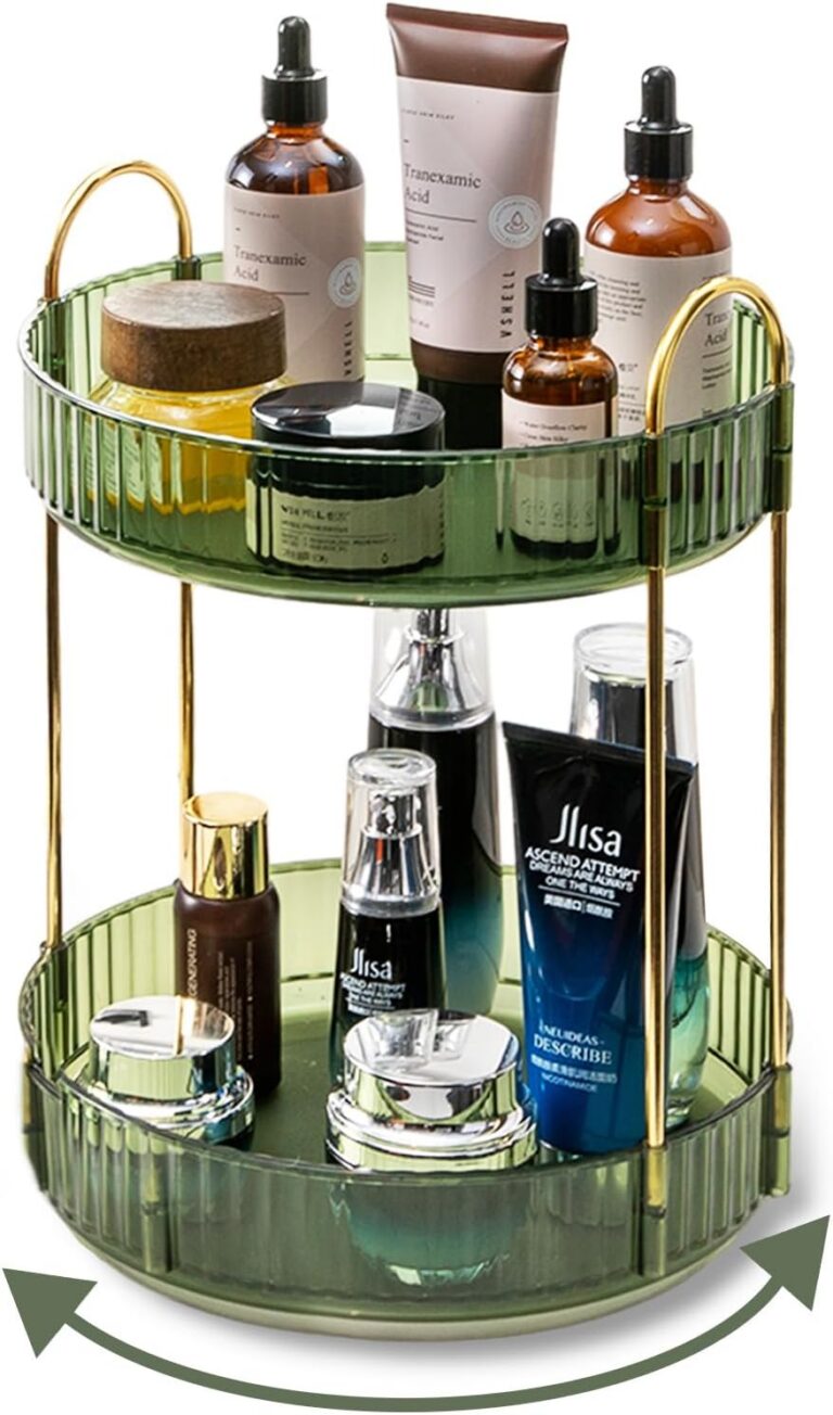 Asayuee 2-Tier 360 Rotating Makeup Organizer (Green) product image