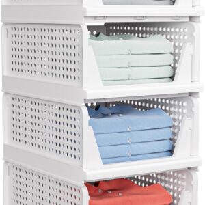 caktraie 4 Pack Stackable Closet Storage Basket product image