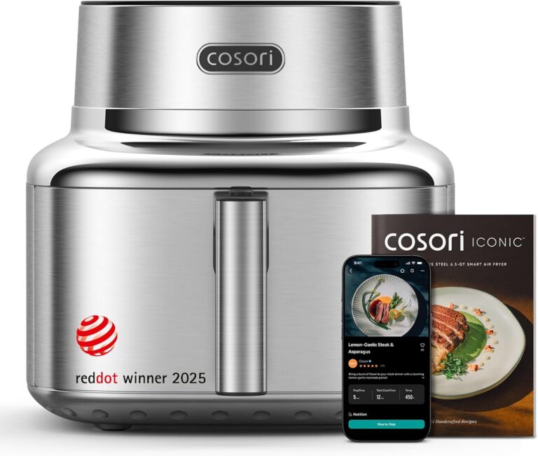Cosori Iconic Stainless Steel Air Fryer, 6.5Qt product image