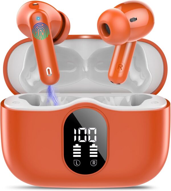 Btootos Wireless Earbuds, Deep Orange product image