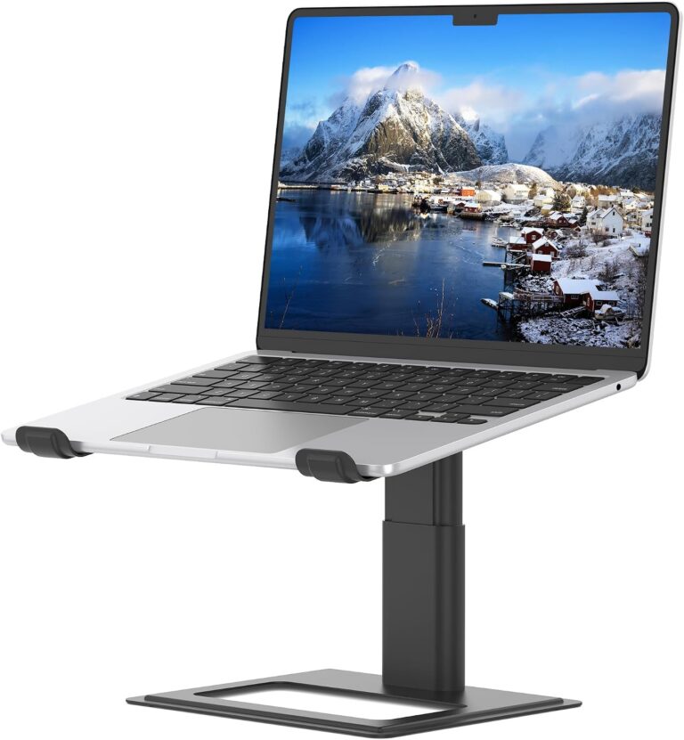 SOUNDANCE Adjustable Laptop Stand, Aluminum Riser, Black product image