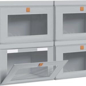 DIMJ Storage Bins with Lids, Large 4 Pack product image