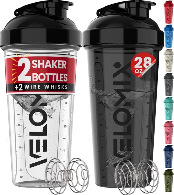 VELOMIX 2-Pack 28 fl oz Protein Shaker Bottles product image