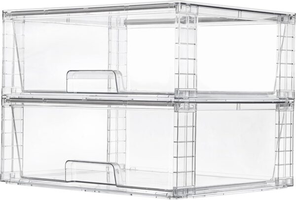 Vtopmart 2 Pack Large Clear Stackable Storage Drawers product image