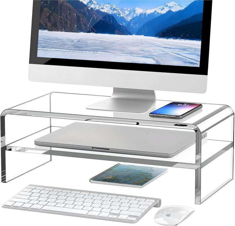 Egchi Clear Acrylic Monitor Stand Riser 2 Tier product image