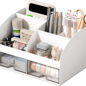 COMFYROOM Desk Organizer with 6 Compartments and 2 Drawers product image