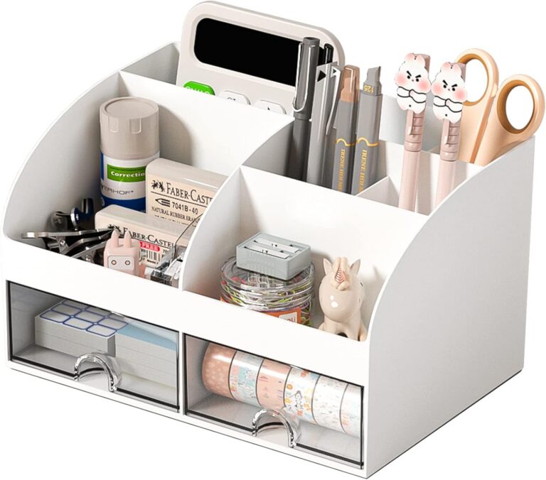 COMFYROOM Desk Organizer with 6 Compartments and 2 Drawers product image