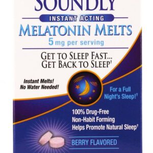 Sleep Soundly Melatonin Melts 5 mg Berry Flavor, 60 Count product image
