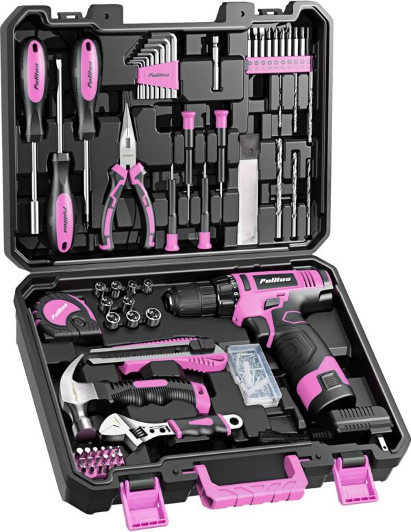 PULITUO 149-Piece 12V Cordless Drill Home Tool Set PULITUO 149-Piece 12V Cordless Drill Home Tool Set product image