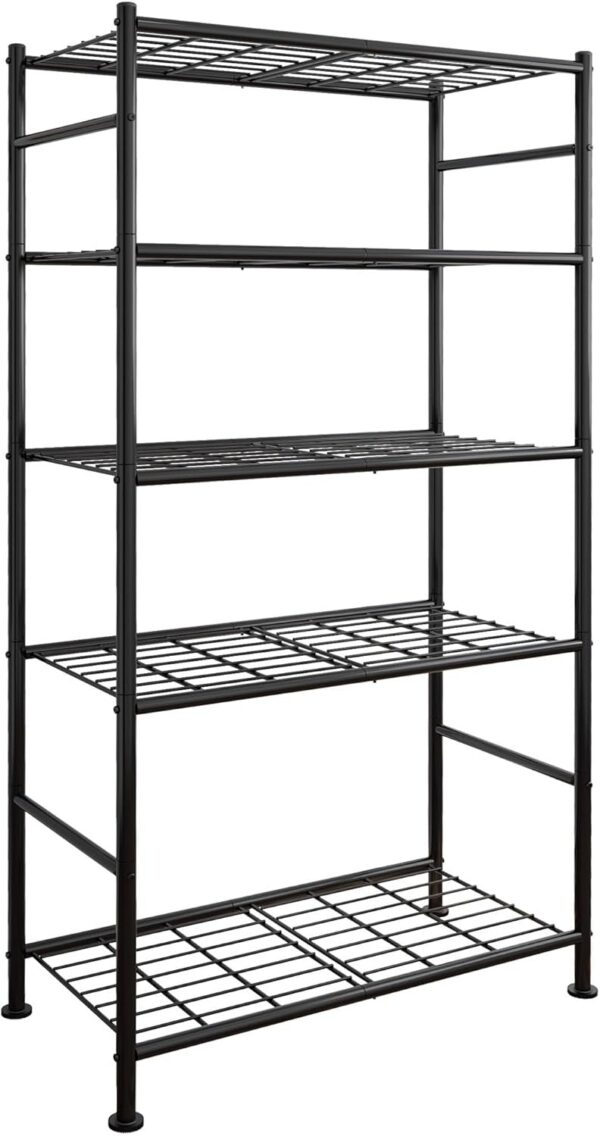 Sakugi 5-Tier Storage Shelves, 33 x 12.6 x 72 in, Black Sakugi 5-Tier Storage Shelves, 33 x 12.6 x 72 in, Black product image