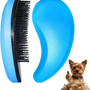 MAEELOU Small Dog Brush, Skin-friendly Soft Bristles (Blue) product image