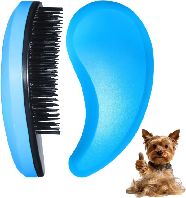 MAEELOU Small Dog Brush, Skin-friendly Soft Bristles (Blue) product image